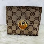 Gucci  Vintage Eclipse GG‎ Canvas Compact Wallet with dust bag Photo 4