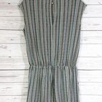 BCBGeneration Striped V-Neck Romper Women Medium Bohemian Prep Casual Festival Photo 1