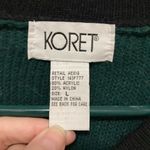 Koret Green Ugly Christmas Embroidered Floral Button Down Cardigan Sweater Size L Photo 1