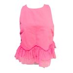 Sunday in Brooklyn  Hot Pink Top With A Ruffled Tulle hem Cropped Size S NWT Photo 4