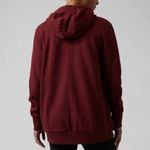 Athleta  Red Fleece Oversized Cozy Karma Full Zip Jacket Hooded Photo 1
