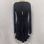 ASOS New  Elegant Black Keyhole Ruched Little Black Dress Size 4 Photo 1