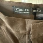 Fabrizio Gianni Women's Brown Stretch Comfort Cropped Dress Pants Size 12 Photo 5
