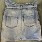 Free People  Splendor in the Grass Light Vintage Wash High Waisted Denim Skirt 6 Photo 3
