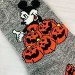 Disney NWT Vintage Unlimited Mickey Mouse  Halloween Pumpkin Gray Socks Size 9-11 Photo 3