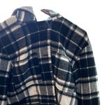 ZARA Women's M Plaid Crop Jacket Black & White with Hood Photo 10