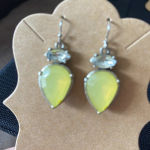 NWT Yellow Crystal Teardrop Earrings Photo 3