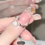 Cute Camellia Flower Open Ring Cute Adjustable Finger Jewelry Accessories Women Multi Photo 2