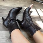 Covington Brown Heeled Leather Booties Photo 1