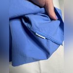 ZARA  Oversized Blue Cut Off Crop Button Up Shirt Small Photo 4