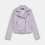 ZARA lilac Leather Jacket Photo 0
