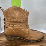 Steve Madden  Texic Ankle Bootie Boots Tan Leather Studded Western Boho Women 10M Photo 4