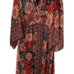The Pyramid Collection Long Sleeve Maxi Flowy Dress Boho Cottage Large EUC Lined Red Photo 0