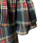 J.Crew Edie Ruffle Top in Stewart Tartan Plaid Black Red Blouse Size 8? Photo 8