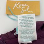 Kona Sol Burgundy Pink Colorblock Square Neck Bandeau Swim Top Size Medium NWT Photo 8