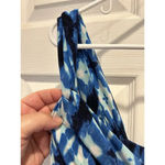 CHAPS  Womens Maxi Dress Medium Blue‎ White Geo Print Sleeveless Vacation Cruise Photo 3