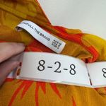 Faithfull the Brand Faithful‎ The Brand Dress Womens 8 Orange Odette Floral Print Mini Photo 4