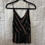Free People Womens Striped Black Summer Strappy Tank Top Size Small Flowy Photo 4