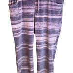 Cozy Casual Striped Velour Lounge Pants Purple Lavender‎ Drawstring Waist Comfortable Photo 0