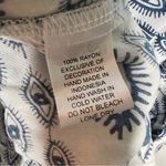 Skemo Evil Eye Boho Smocked Waist Gypsy Mini Dress In Small White Photo 8