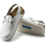 Birkenstock  Tokio Super Grip Leather White Slide On Strap Clog Size EU 39 Photo 0