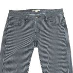 CAbi Railroad Crop Jeans Size 2 Navy Blue White Striped #324 Womens 30X25 Photo 1