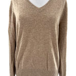 Quince  Mongolian Cashmere V-Neck Sweater camel sz L Photo 0