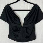 Sugar Lips  Black Off the Shoulder Back Zip‎ Closure NWT V Neck Cap Sleeve Medium Photo 0