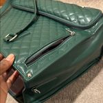 Green Quilted Pleather Travel Tote Bag Photo 7