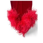 MISCREANTS London Cleo Red Feather Catsuit UK 6 / US 2 New Photo 2