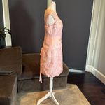 Women’s Pink Tea Length Mother of the Bride Groom Corset Back Dress Size 10 NWOT Photo 3