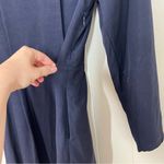 Alaroo Navy Blue Faux Wrap Collared Shirt Dress Photo 12