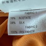 NWT Zuhair Murad Women's Orange Silk Ruffle Front Blouse Size 4 (36) Photo 7