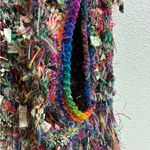 Multicolor ribboned Textured soft open front Cardigan Vest XL Red Photo 4