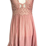 Free People  Pink Rose Adella Mini Slip Dress Women's Size Large | 41-45-3 Photo 0