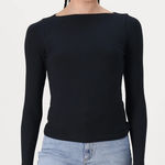 Abercrombie & Fitch Long Sleeve Tee Tank Built In Black size Small Photo 0