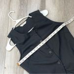 Commense Linen Vest button up sleeveless womens Black (medium) minimalist office Photo 3