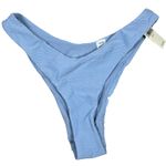 Aerie  Cheeky Bikini Bottoms Swimsuit Blue Textured Zigzag Size XS NWT Photo 0