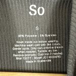 SO  Bodysuit Womens S Gray Ribbed Mock Neck Fitted Minimalist Clean Girl Basic Photo 3