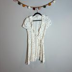 Aritzia  Sunday Best New Ruffled Wrap Dress, White Floral Photo 1