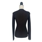 Brunello Cucinelli  Metallic V-Neck Long Sleeve Top Photo 8