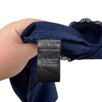 LIONESS Awakening Dress Midnight Blue Pinstripe Cutout Mini Size Small Photo 12