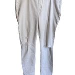 Old Navy  Womens Jeggings Sz 18 Super Skinny Jeans Rockstar White Mid Rise Ripped Photo 2