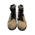 Munro Ankle Boots Booties Womens Size 8.5M Lace Up Beige Suede Zip Sides NWT Photo 1