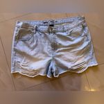 Mossimo boyfriend midi cut off denim shorts zippers pockets travel beach 16/33 Blue Photo 10