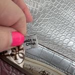 Guess Vtg Y2K Mini Bag Silver Croc Embossed Chain Accent Purse Handbag Retro Photo 10