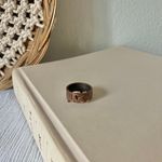 We Fit Copper Puzzle Ring Band Vintage Gold Brown Flower Heart Girly Friend Jewelry Photo 10