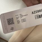 Azazie NEW  Vika Champagne Bridesmaids Dress Size A12 Beige Chiffon High Low Slit Photo 8