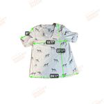 Chico's Size 1 M White Cheetah Print V Neck Short Sleeve T Shirt Top Photo 5