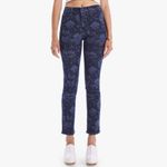 Mother Dazzler Hover jeans depth of field floral denim 23 stretch Blue Photo 2
